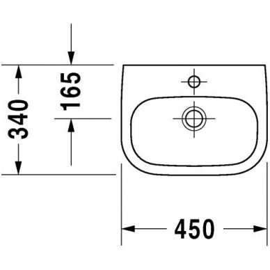 Duravit praustuvas 450x340 D-Code 070545 2