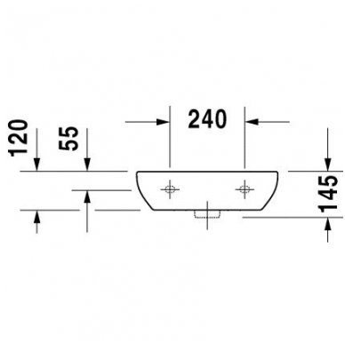 Duravit praustuvas 450x340 D-Code 070545 3