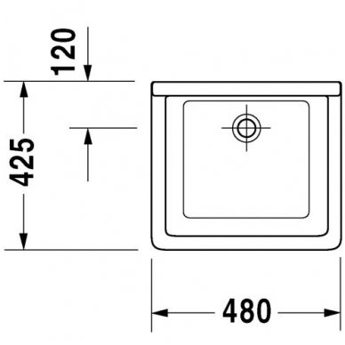 Duravit praustuvas 480x425 Starck 3 031348 2