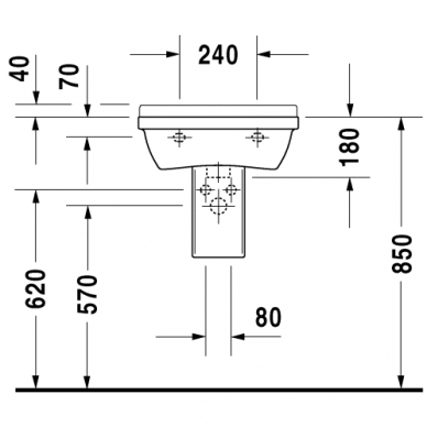 Duravit praustuvas 500x360 Starck 3 030050 3