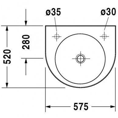 Duravit praustuvas 575x520 Architec 044958 2