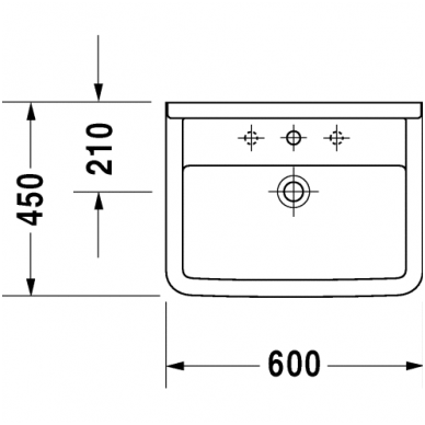 Duravit praustuvas 600x450 Starck 3 030060 2