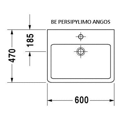 Duravit praustuvas 600x470 Vero 045460 4