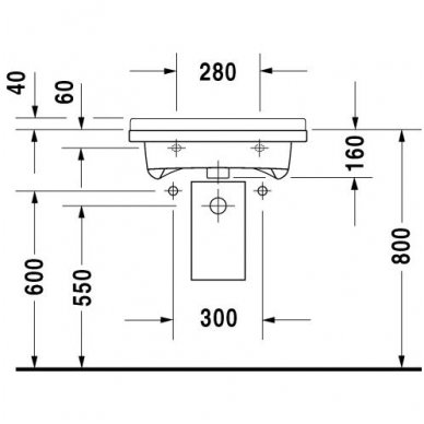 Duravit praustuvas 600x545 Starck 3 031260 3