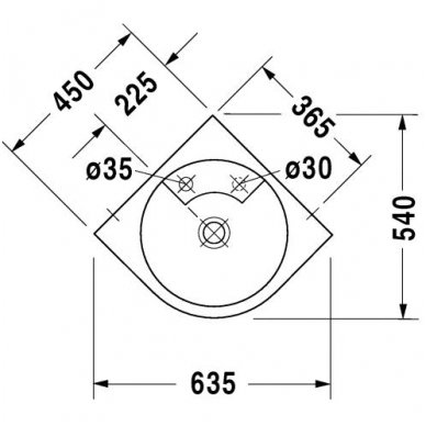 Duravit praustuvas 635x540 Architec 044845 2