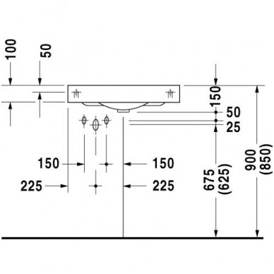 Duravit praustuvas 635x540 Architec 044845 3