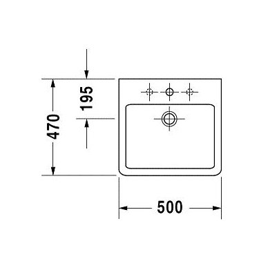 Duravit praustuvas 500x470 Vero 045450 2