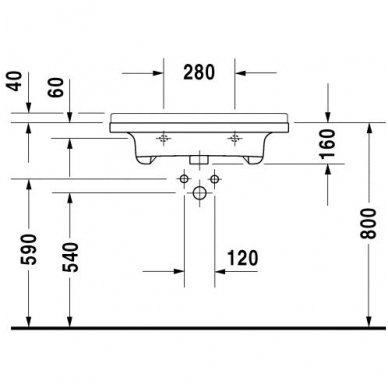 Duravit praustuvas 700x545 Starck 3 030970 3