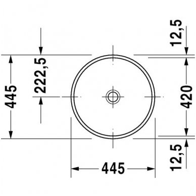 Duravit iš apačios montuojamas praustuvas Ø420 Architec 031942 2