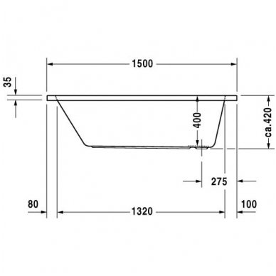 Duravit vonia D-Code 1500x750 700095 3