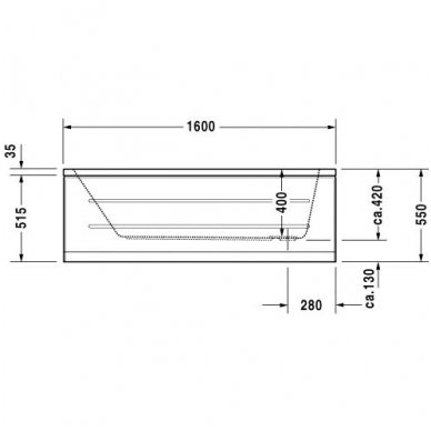 Duravit vonia D-Code 1600x700 700096 4