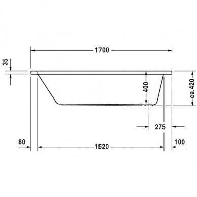 Duravit vonia D-Code 1700x700 700098 3