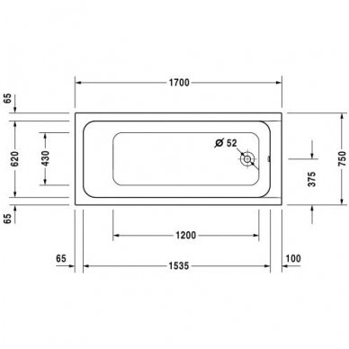 Duravit vonia D-Code 1700x750 700100 2