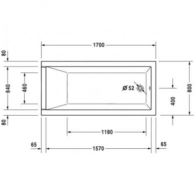 Duravit vonia Starck 1700x800 700336 2