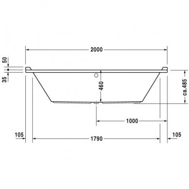 Duravit vonia Starck 2000x1000 700341 3