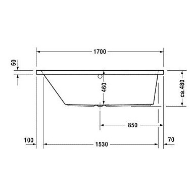 Duravit vonia Vero 1700x750 700133/700134 3