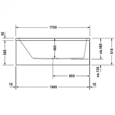 Duravit vonia Vero 1700x750 700133/700134 4