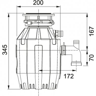 Franke atliekų smulkintuvas Turbo Elite TE-50 2