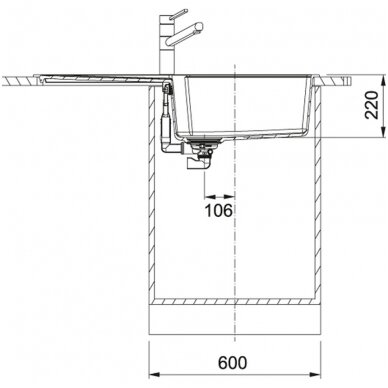 Franke plautuvė Urban UBG 611-100 3