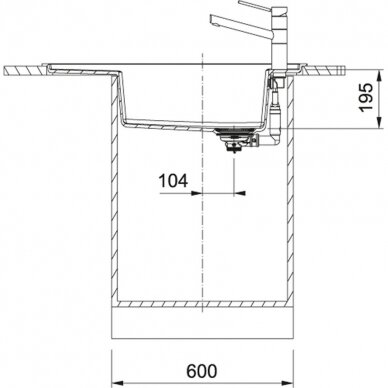 Franke plautuvė Fresno FSG 611-88 3