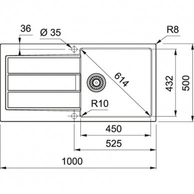 Franke plautuvė Sirius S2D 611-100 2