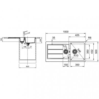 Franke plautuvė Sirius S2D 651 2