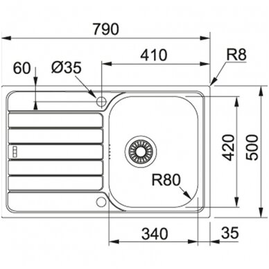 Franke plautuvė Spark SKX 611-79 2