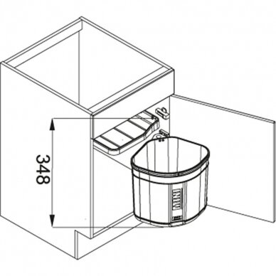 Franke šiukšlių rūšiavimo sistema SORTER MINI 2