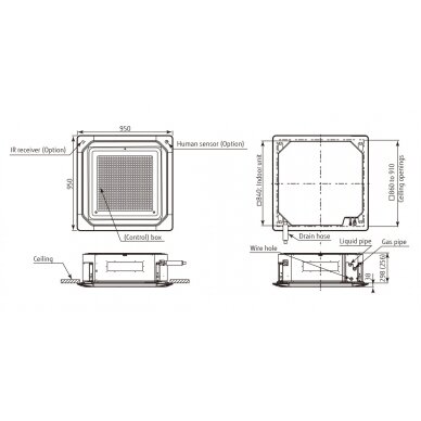 Fujitsu šilumos siurblys oro kondicionierius KR AUXG45KRLB-AOYG45KRTA (3f) 2