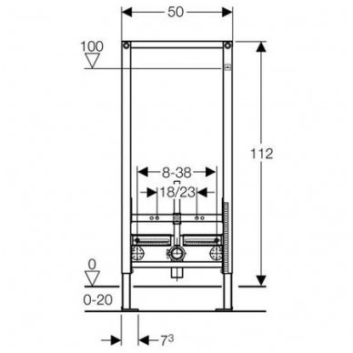 Geberit potinkinis bidė rėmas Duofix 111.510.00.1 2