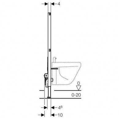 Geberit potinkinis bidė rėmas Duofix 111.510.00.1 3