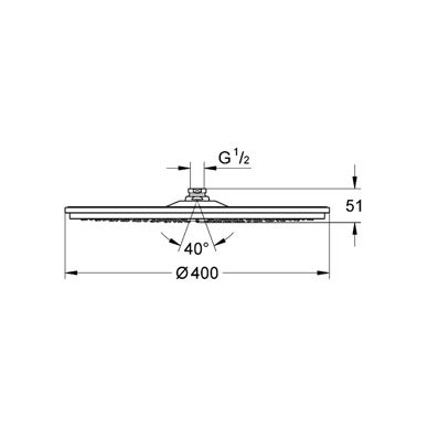 Grohe dušo galva Rainshower Cosmopolitan 400 2