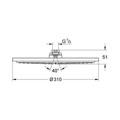 Grohe dušo galva Rainshower Cosmopolitan 310 2