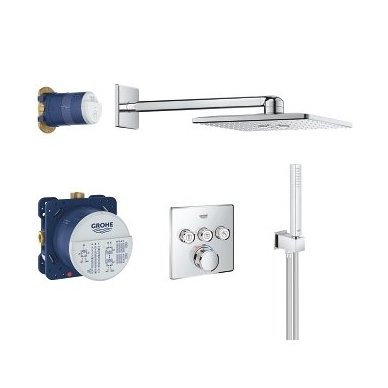 Grohe potinkinis dušo komplektas Grohtherm SmartControl Rainshower SmartActive 310 Cube