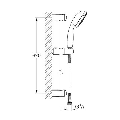 Grohe dušo komplektas New Tempesta 100 2