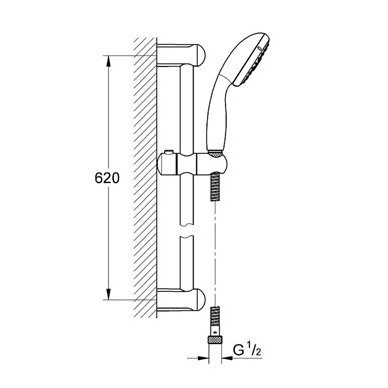 Grohe dušo komplektas New Tempesta 100 2