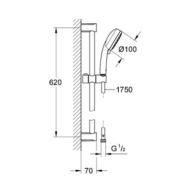 Grohe dušo komplektas New Tempesta Cosmopolitan 100 2