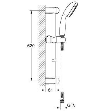 Grohe dušo komplektas New Tempesta 100 2