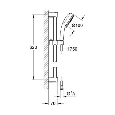 Grohe dušo komplektas New Tempesta Cosmopolitan 100 2