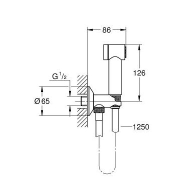 Grohe bidė dušelis Sena Trigger Spray 35 2