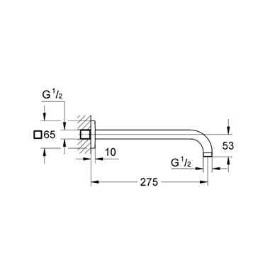 Grohe laikiklis dušo galvai 275 mm Rainshower 2