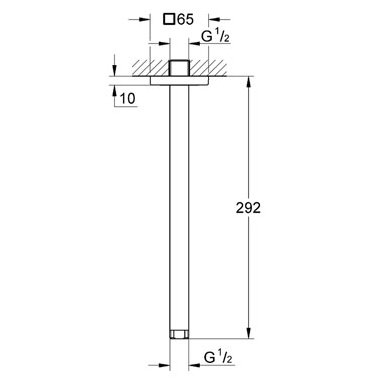 Grohe laikiklis dušo galvai 292 mm Rainshower 2