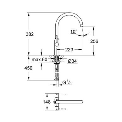 Grohe maišytuvas plautuvei Ambi Cosmopolitan 2