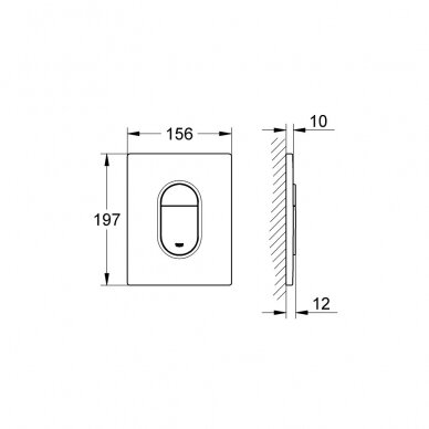 Grohe vandens nuleidimo mygtukas Arena Cosmopolitan 3