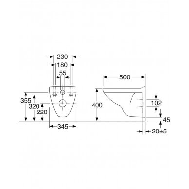 Gustavsberg pakabinamas WC Nautic 5530 4