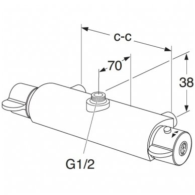 Gustavsberg termostatinis maišytuvas dušui Nordic³ GB41215624 2