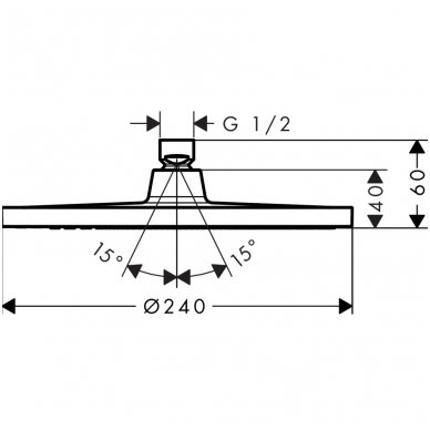 Hansgrohe dušo galva Crometta S 240 1jet 26723000 2