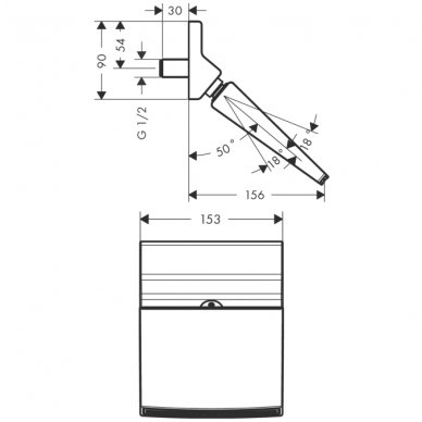 Hansgrohe dušo galva Raindance Rainfall 150 1jet 26442000 2