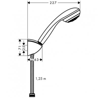 Hansgrohe dušo komplektas Crometta 85 Mono & Porter'C 2