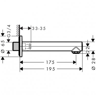 Hansgrohe potinkinis snapas Talis S 72410000 2